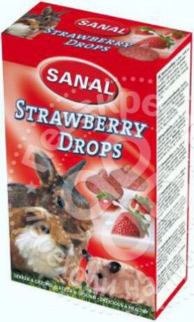 Лакомство для грызунов Sanal Дропсы Strawberry Drops клубника 45г