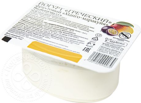 Йогурт ВкусВилл Греческий Манго-маракуйя 3.4% 125г