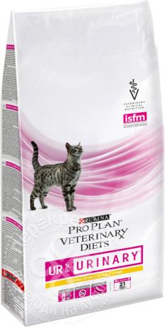 Сухой корм для кошек Pro Plan Veterinary diets UR при болезнях нижних отделов мочевыводящих путей с курицей 1.5кг