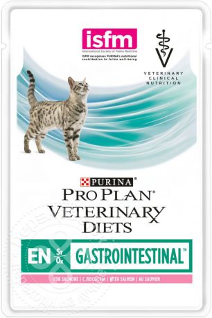 Корм для кошек Pro Plan Veterinary Diets EN при патологии ЖКТ Лосось 85г