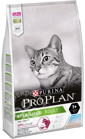 Сухой корм для кошек Pro Plan Opti Savour Стерилизованных с треской и форелью 10кг