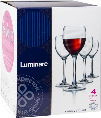 Бокалы Luminarc Lounge Club для вина 250мл 4шт