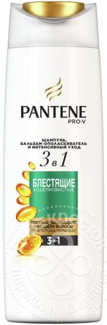 Шампунь для волос Pantene Pro-V 3в1 Блестящие и Шелковистые 360мл