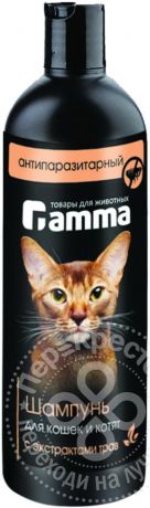 Шампунь для кошек и котят Gamma антипаразитарный с экстрактом трав 250мл