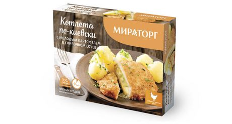 Мираторг Котлета по-киевски с молодым картофелем в сливочном соусе Мираторг