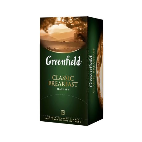 Гринфилд Чай Классик Брекфаст 25 пакетиков Greenfield