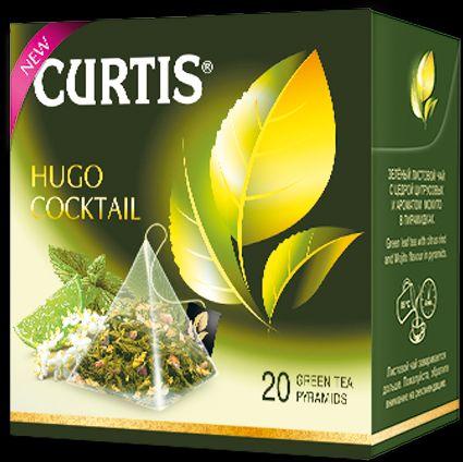БЕЗ БРЭНДА Чай зеленый Hugo Cocktail 20 пакетиков Curtis