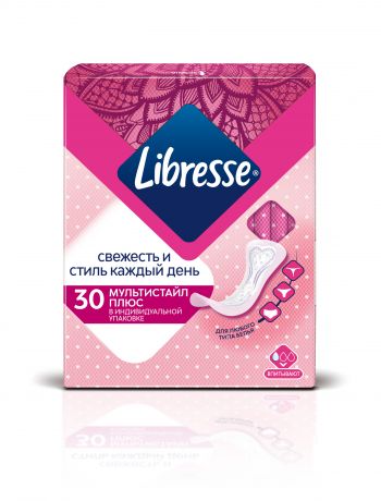 Либресс Прокладки ежедневные Libresse DailyFresh Plus Multistyle 30 шт Словакия