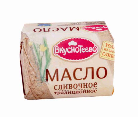 Вкуснотеево БЗМЖ Масло сливочное традиционное Вкуснотеево 82.5%, 200 г