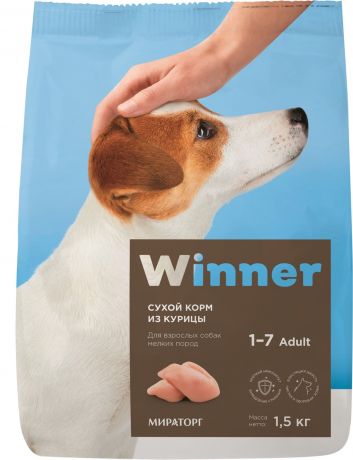 Winner Корм для собак сухой мелких пород Курица Winner