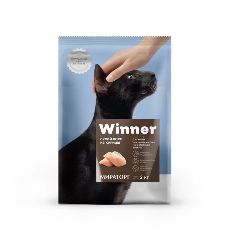 Winner Корм для кошек сухой профилактика мочекаменной болезни Курица Winner