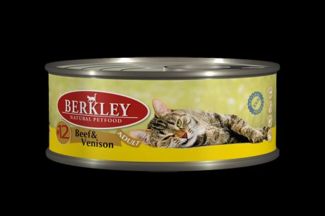 Berkley Корм для взрослых кошек говядина с олениной Berkley