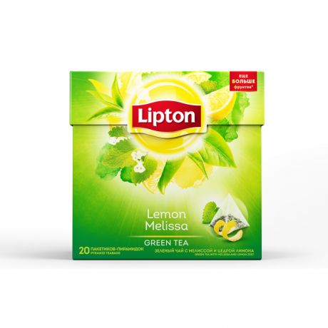 Липтон Чай зеленый LEMON MELISSA 20 пакетиков Lipton