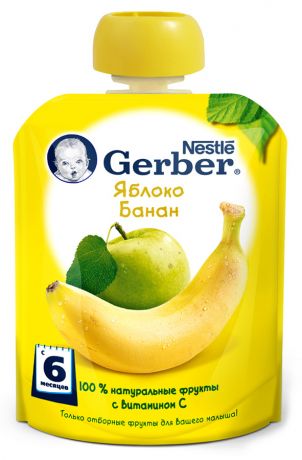 Гербер Пюре яблоко/бананGerber