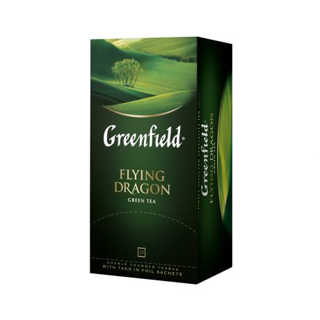 Гринфилд Чай зеленый Флаинг Драгон 25 пакетиков Greenfield