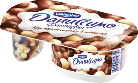 Даниссимо БЗМЖ Продукт творожный Danissimo Фантазия хрустящие шарики 105г Danone