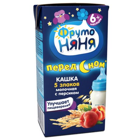 Фруто Няня Кашка молочная 5 злаков с персиком ФрутоНяня