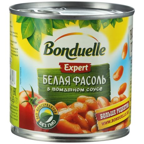 Бондюэль Фасоль белая в томатном соусе Bonduelle