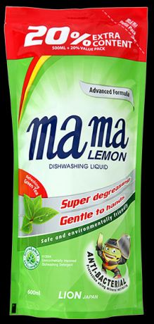 БЕЗ БРЭНДА Гель для посуды и детских пренадлежностей Зеленый чай Mama lemon