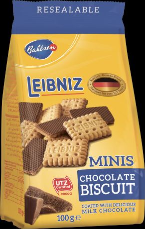 Бальзен Печенье Leibniz Minis Choco с шоколадом на цельном молоке BAHLSEN