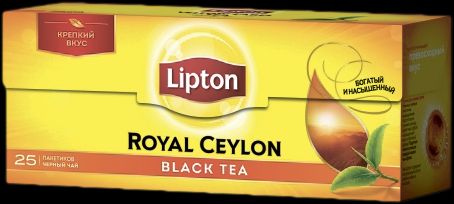 Липтон Чай черный Royal Ceylon 25 пакетиков Lipton