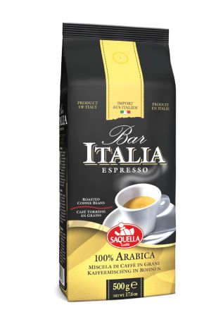 Саквелла Кофе в зернах BAR ITALIA 100% ARABICA SAQUELLA