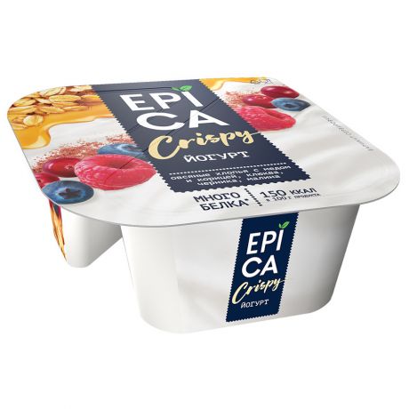 БЕЗ БРЭНДА БЗМЖ Йогурт Epica Crispy смесь из мюсли и сушеных ягод 6.5% Ehrmann