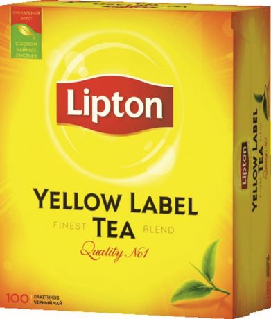 Липтон Чай Yellow Label 100 пакетиков Lipton