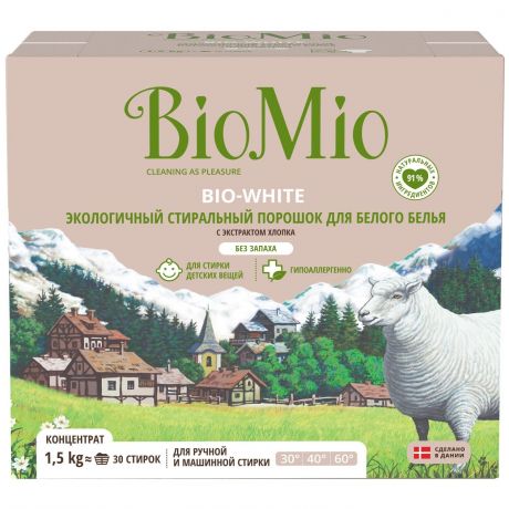 BioMio Порошок стиральный для белого белья Bio-White BioMio