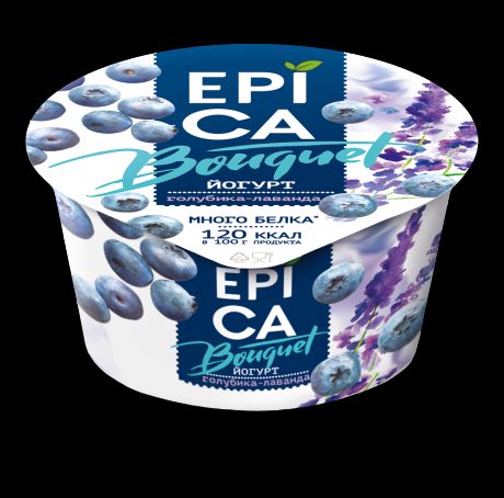 БЕЗ БРЭНДА БЗМЖ Йогурт Epica голубика/лаванда Bouquet 4.8% Ehrmann