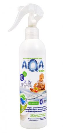 БЕЗ БРЭНДА Спрей для очищения всех поверхностей с антибактериальным эффектом AQA baby 