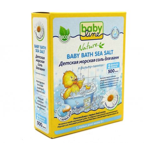 Бебилайн Соль морская для ванн детская ромашка NATURE Babyline