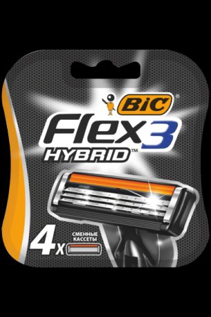 Бик Касеты сменные для бритья Bic Flex 3 Hybrid 4 шт