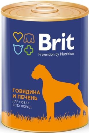 Брит Консервы для собак говядина/печень Brit