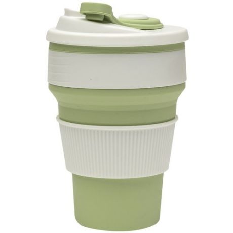 Складной эко-стакан для кофе, 350 мл, зеленый