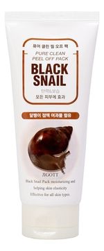 JIGOTT Маска-Плёнка Black Snail Pure Clean Peel Off Pack Очищающая с Муцином Черной Улитки, 180 мл