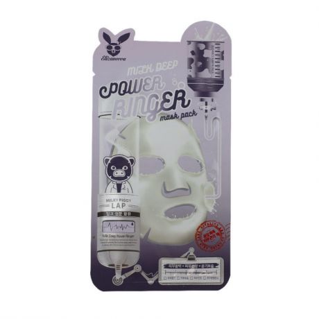 Elizavecca Маска Power Ringer Mask Pack Milk Deep Тканевая с Молочными Протеинами, 23 мл