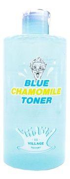 VILLAGE 11 FACTORY Тонер Blue Chamomile Toner Успокаивающий с Экстрактом Голубой Ромашки, 400 мл
