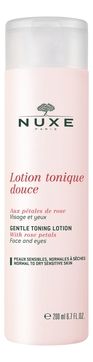 NUXE Лосьон Lotion Tonique Douce Тонизирующий для Лица и Кожи вокруг Глаз с Лепестками Роз, 200 мл