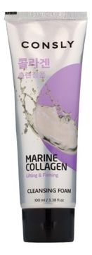 Consly Пенка Marine Collagen Lifting Creamy Cleansing Foam Укрепляющая Кремовая для Умывания с Морским Коллагеном, 100 мл