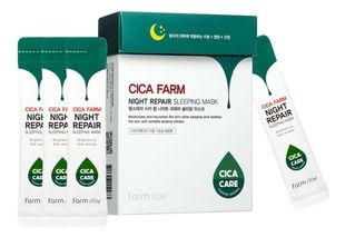 FarmStay Маска Cica Farm Night Repair Sleeping Mask Восставливающая Ночная в Саше с Центеллой Азиатской, 4 мл*20 шт