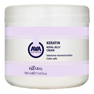 Kaaral Крем-Маска Keratin Royal Jelly Crem Питательная для Окрашеных и Химически Обработанных Волос, 500 мл