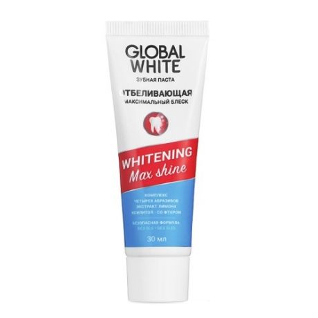 Global White Паста Whitening Max Shine Отбеливающая, 30 мл