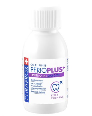 Curaprox Жидкость - Ополаскиватель Perio Plus Forte, с Содержанием Хлоргексидина 0,20%, 100 мл
