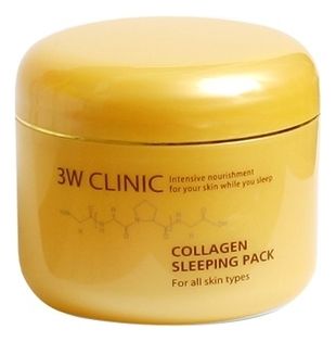 3W Clinic Маска Collagen Sleeping Pack для Лица с Коллагеном Ночная, 100 мл