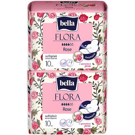Bella Прокладки Bella Flora Rose с ароматом розы, 4 капли, 20 шт