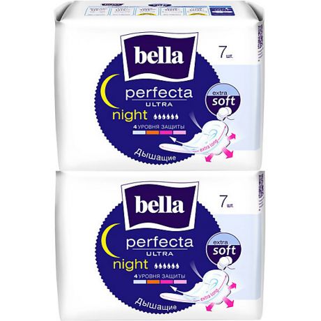 Bella Прокладки Bella Perfecta Ultra Night extra softi супертонкие, 2х7 шт