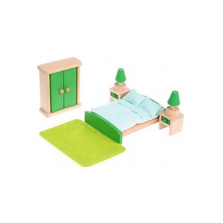 Наша Игрушка Набор деревянной мебели Наша Игрушка "Спальня", 10 предметов