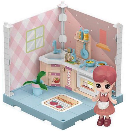 ABtoys Модульный домик ABtoys Мини-кукла на кухне, 1 секция