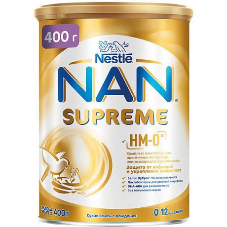 Nestle Молочная смесь Nestle NAN Supreme, 0-12 мес, 400 г